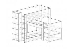 New Triple Transverse arranged bunk bed